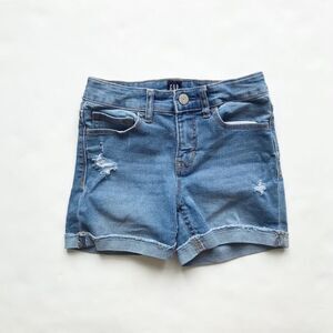 Gap Denim distressed stretch midi short EUC 8Y